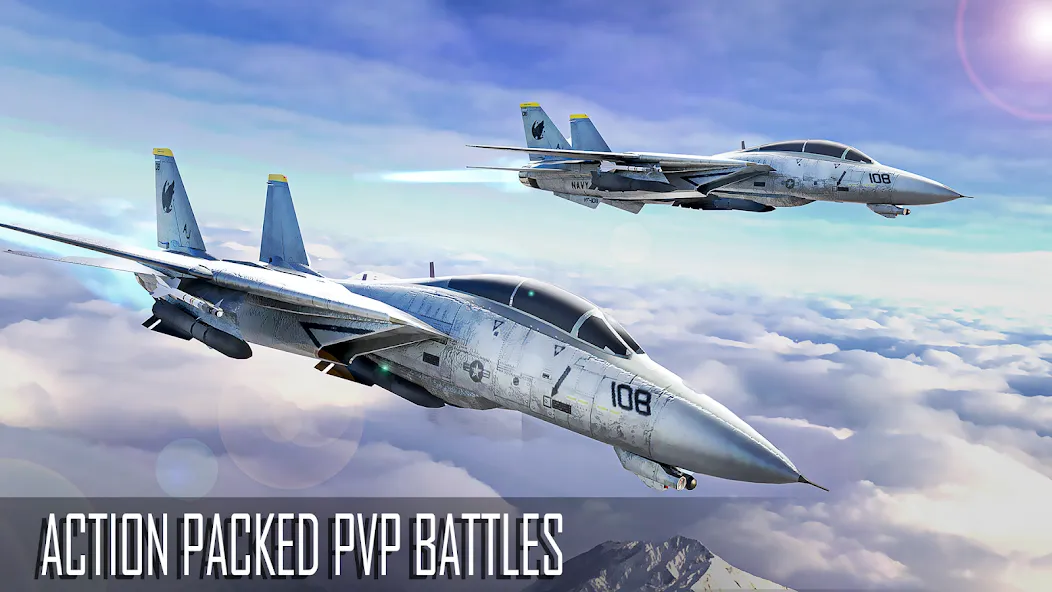 Взлом Jet Fighter: Sky Combat 3D (Джет Файтер)  [МОД Бесконечные монеты] — полная версия apk на Андроид screen 1