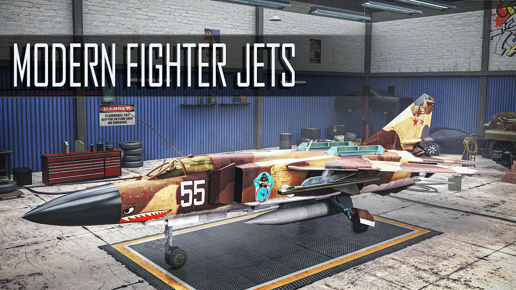 Взлом Jet Fighter: Sky Combat 3D (Джет Файтер)  [МОД Бесконечные монеты] — полная версия apk на Андроид screen 3