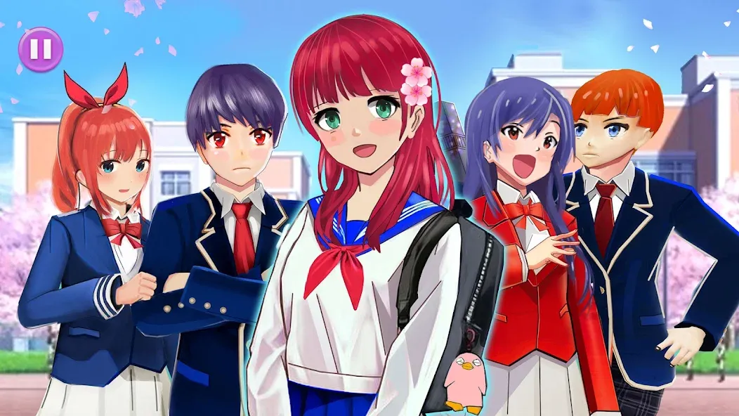 Взломанная Anime High School Life  [МОД Unlimited Money] — полная версия apk на Андроид screen 4