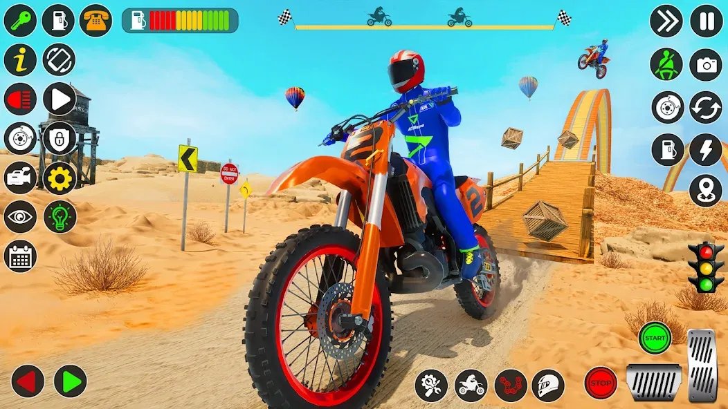 Скачать взлом Bike Stunt Games Stunt Bike 3D (Байк стант рэмп игра Байк Джамп)  [МОД Меню] — стабильная версия apk на Андроид screen 2