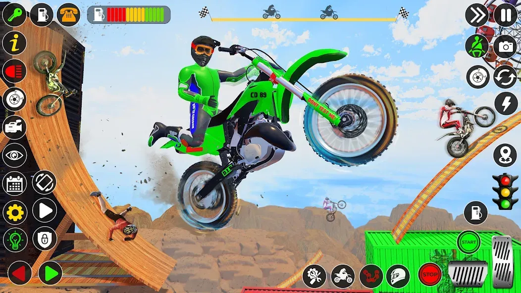 Скачать взлом Bike Stunt Games Stunt Bike 3D (Байк стант рэмп игра Байк Джамп)  [МОД Меню] — стабильная версия apk на Андроид screen 3