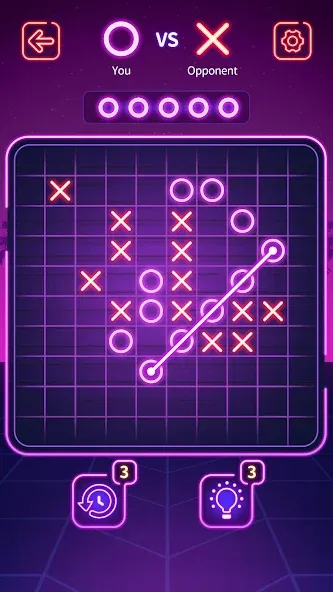 Скачать взломанную Tic Tac Toe — Offline XOXO (Тиктактое)  [МОД Много монет] — последняя версия apk на Андроид screen 2