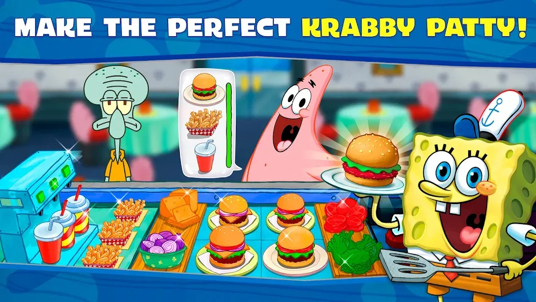 Скачать взлом SpongeBob: Krusty Cook-Off  [МОД Много монет] — полная версия apk на Андроид screen 2