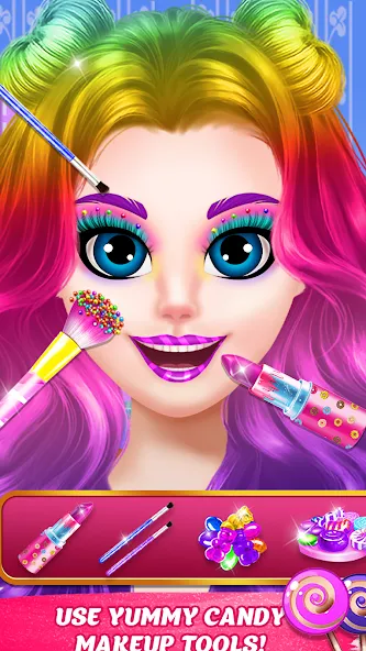 Скачать взлом DIY Candy Makeup-Beauty Salon (ДИУАИ Мейкап)  [МОД Menu] — последняя версия apk на Андроид screen 2