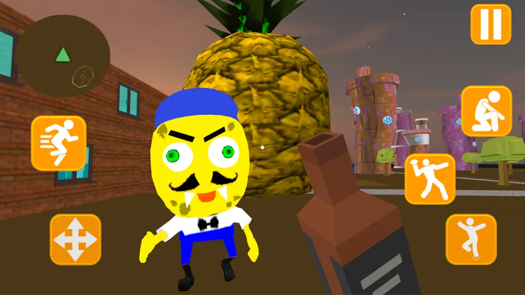 Скачать взломанную Neighbor Sponge. Scary Secret  [МОД Бесконечные деньги] — полная версия apk на Андроид screen 1