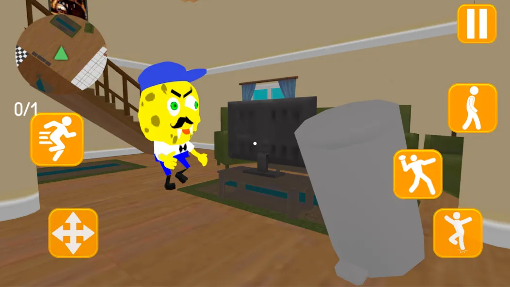 Скачать взломанную Neighbor Sponge. Scary Secret  [МОД Бесконечные деньги] — полная версия apk на Андроид screen 5