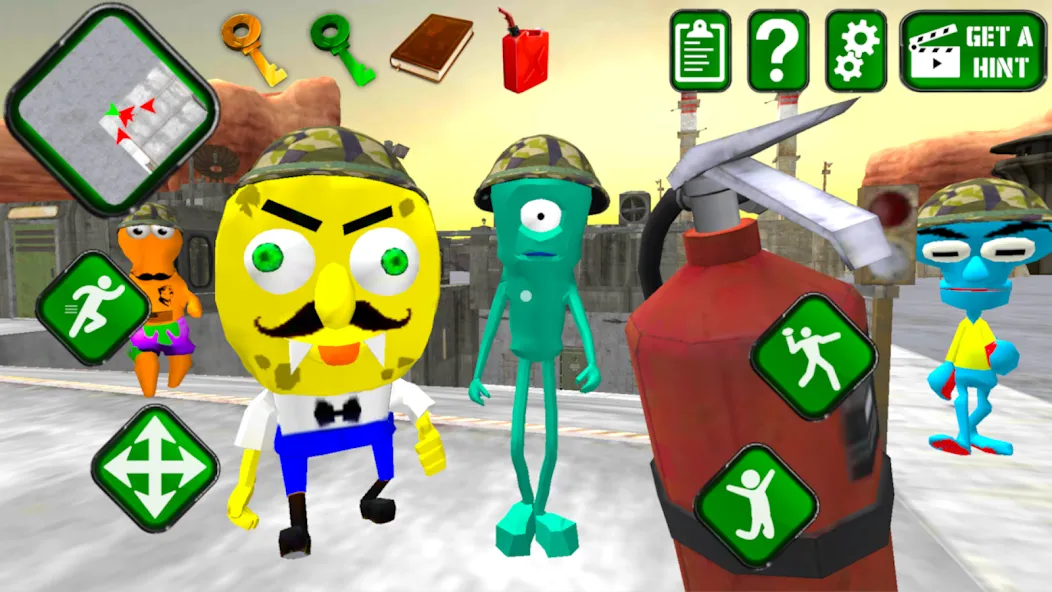 Взлом Sponge Area 51. Neighbor Alien  [МОД Меню] — полная версия apk на Андроид screen 2