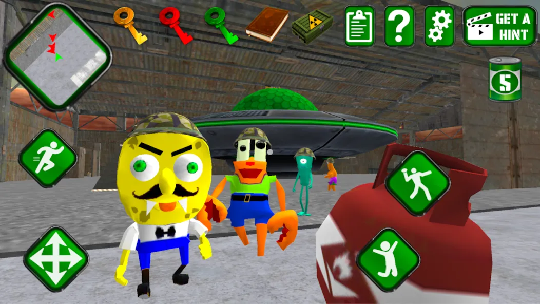 Взлом Sponge Area 51. Neighbor Alien  [МОД Меню] — полная версия apk на Андроид screen 3