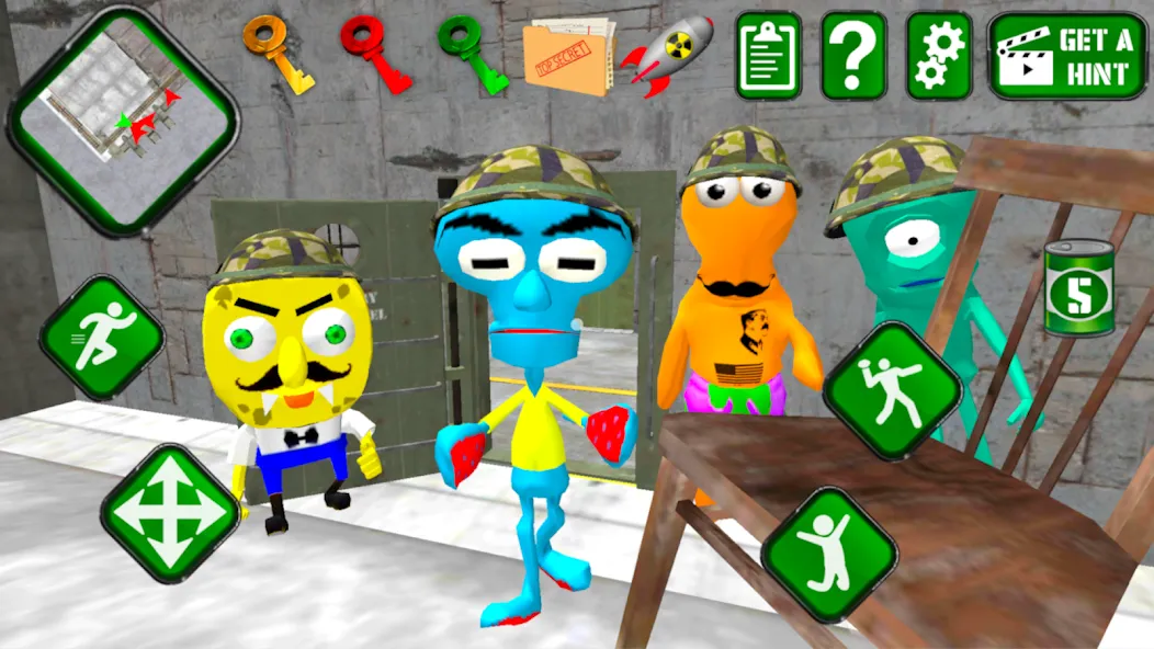 Взлом Sponge Area 51. Neighbor Alien  [МОД Меню] — полная версия apk на Андроид screen 4