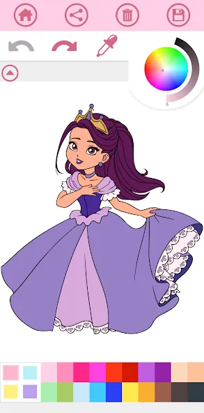 Скачать взлом Princess Coloring Book Game  [МОД Бесконечные монеты] — стабильная версия apk на Андроид screen 3