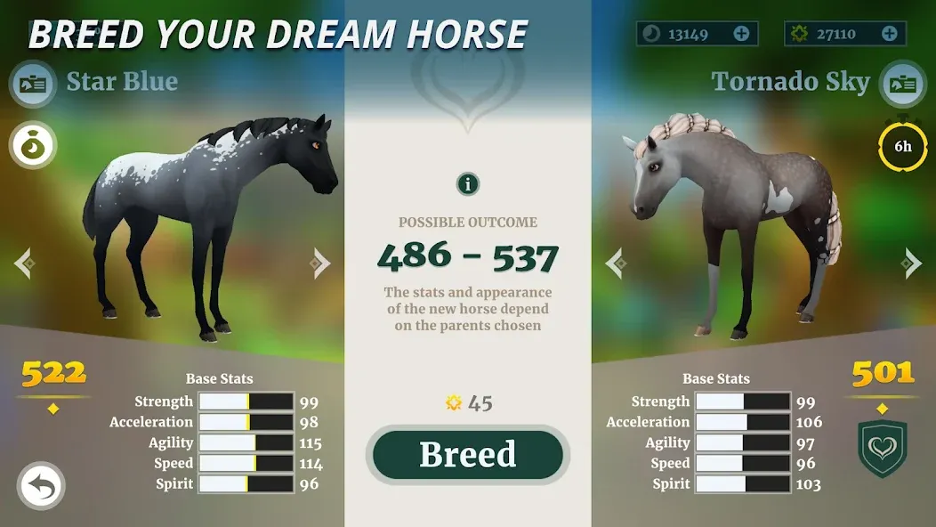 Скачать взломанную Wildshade: Fantasy Horse Races (Уайлдшейд)  [МОД Много денег] — стабильная версия apk на Андроид screen 2