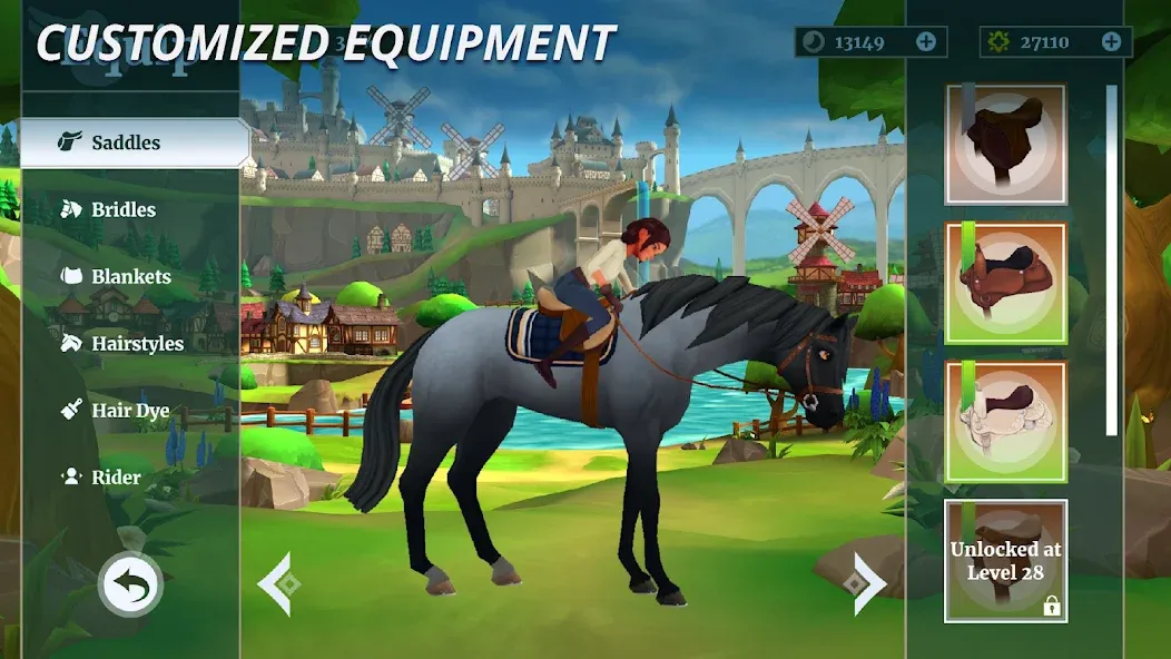 Скачать взломанную Wildshade: Fantasy Horse Races (Уайлдшейд)  [МОД Много денег] — стабильная версия apk на Андроид screen 5