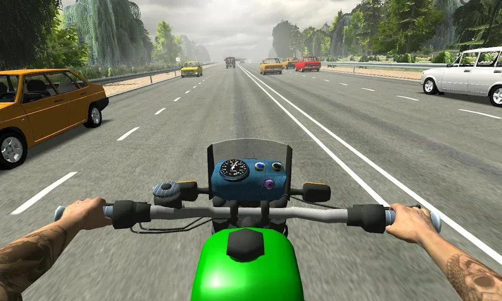 Скачать взломанную Russian Moto Traffic Rider 3D  [МОД Много монет] — стабильная версия apk на Андроид screen 3