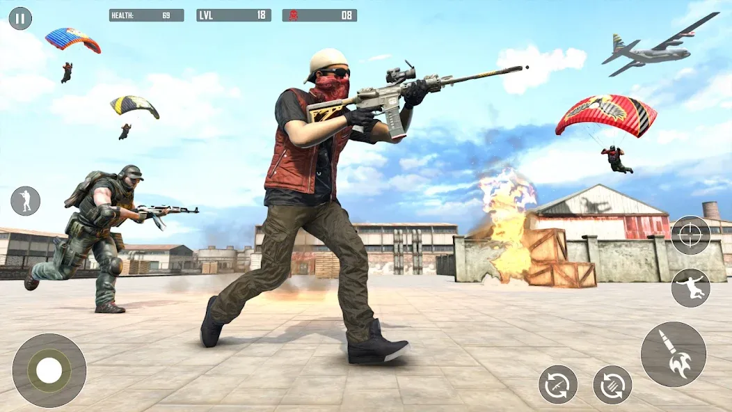 Скачать взлом Battlegrounds Fire Squad War  [МОД Все открыто] — последняя версия apk на Андроид screen 3