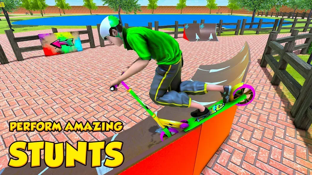 Скачать взломанную BMX Air Skate Scooter Tricks  [МОД Меню] — стабильная версия apk на Андроид screen 3