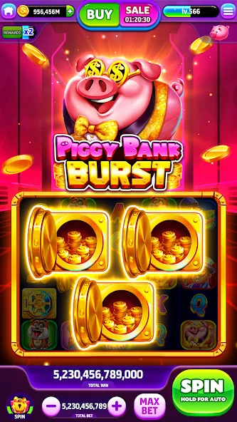 Взлом Spin To Rich — Vegas Slots (Спин Ту Рич)  [МОД Menu] — последняя версия apk на Андроид screen 1