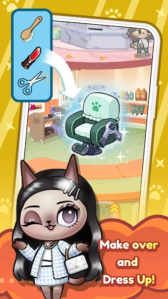 Скачать взлом Idle Cat Makeover: Hair Salon  [МОД Меню] — последняя версия apk на Андроид screen 5