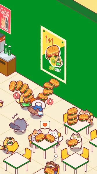 Взлом Cat Snack Bar: Cute Food Games (Кэт Снэк Бар)  [МОД Menu] — стабильная версия apk на Андроид screen 3