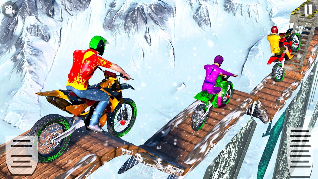 Скачать взлом Snow Tricky Bike Stunt Race 3D  [МОД Меню] — полная версия apk на Андроид screen 4