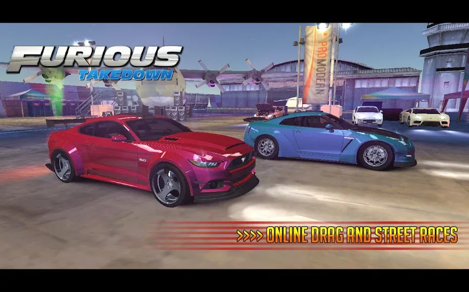 Скачать взломанную Furious: Takedown Racing (Фьюриъс)  [МОД Все открыто] — полная версия apk на Андроид screen 2