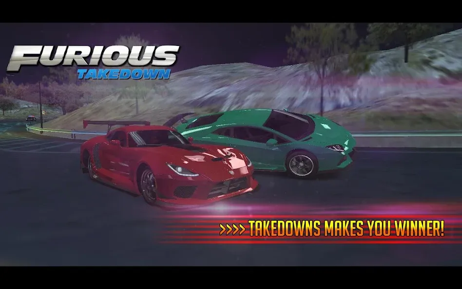 Скачать взломанную Furious: Takedown Racing (Фьюриъс)  [МОД Все открыто] — полная версия apk на Андроид screen 4