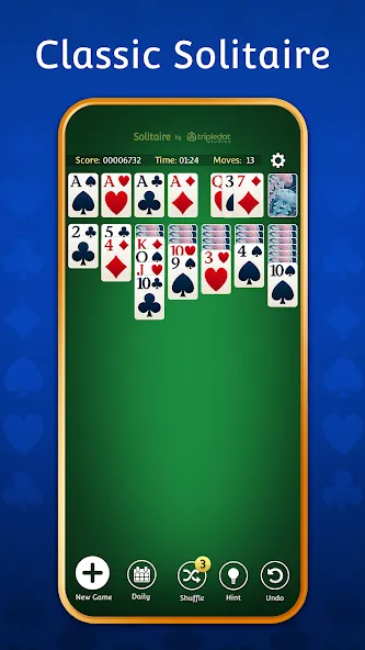 Взломанная Solitaire: Classic Card Games  [МОД Меню] — стабильная версия apk на Андроид screen 2