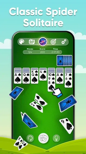 Скачать взлом Spider Solitaire (Спайдер Солитер)  [МОД Все открыто] — полная версия apk на Андроид screen 1