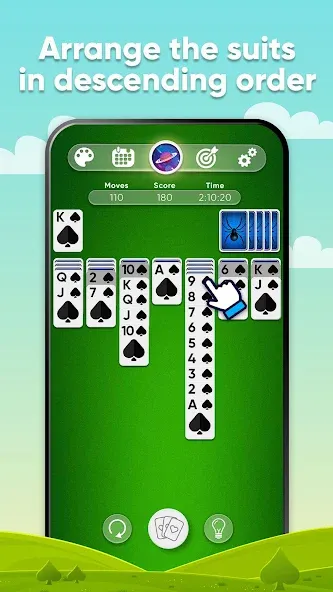 Скачать взлом Spider Solitaire (Спайдер Солитер)  [МОД Все открыто] — полная версия apk на Андроид screen 2