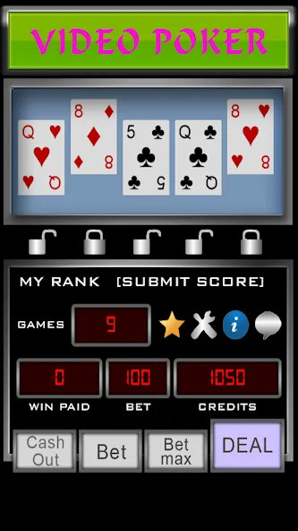 Скачать взломанную Video Poker (Видео Покер)  [МОД Все открыто] — последняя версия apk на Андроид screen 2