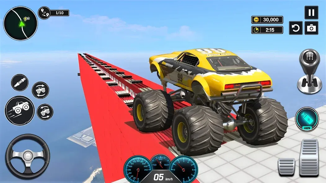 Взломанная Monster Truck Games- Car Games  [МОД Бесконечные монеты] — последняя версия apk на Андроид screen 3