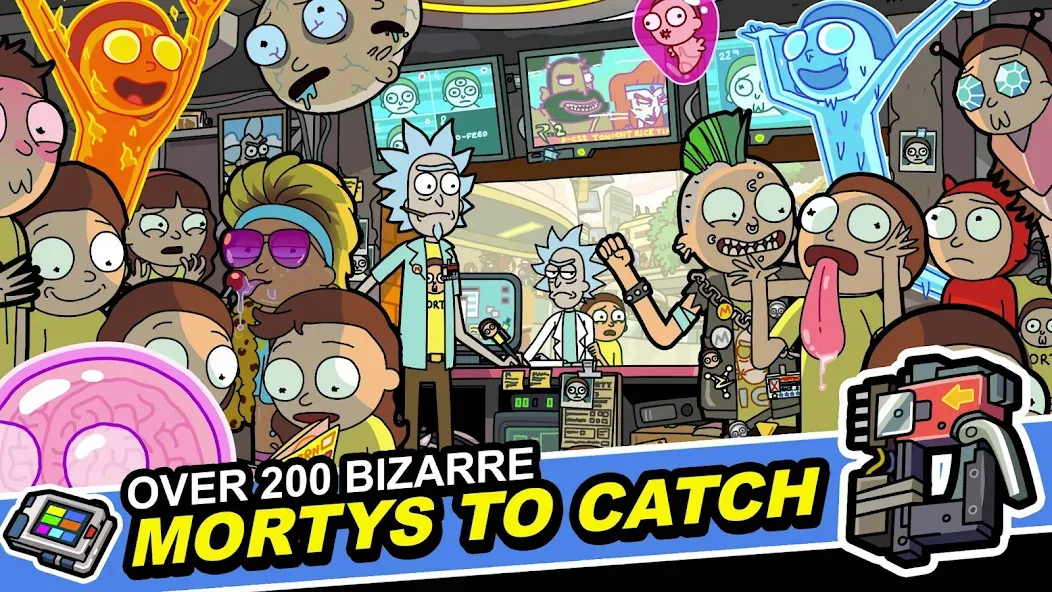 Скачать взломанную Rick and Morty: Pocket Mortys (Покет Мортис)  [МОД Бесконечные монеты] — последняя версия apk на Андроид screen 4