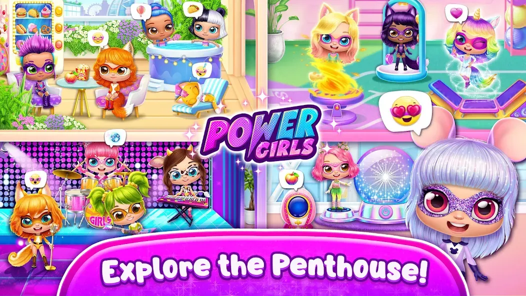 Взломанная Power Girls — Fantastic Heroes  [МОД Бесконечные монеты] — полная версия apk на Андроид screen 3