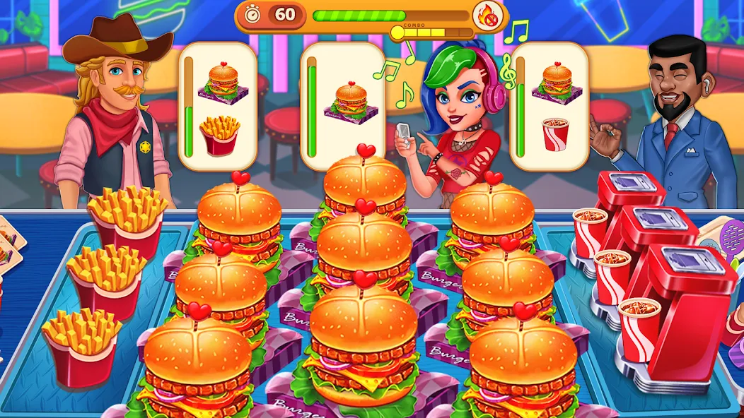 Скачать взломанную Cooking Max: Restaurant Games (Кукинг Макс)  [МОД Бесконечные деньги] — стабильная версия apk на Андроид screen 4