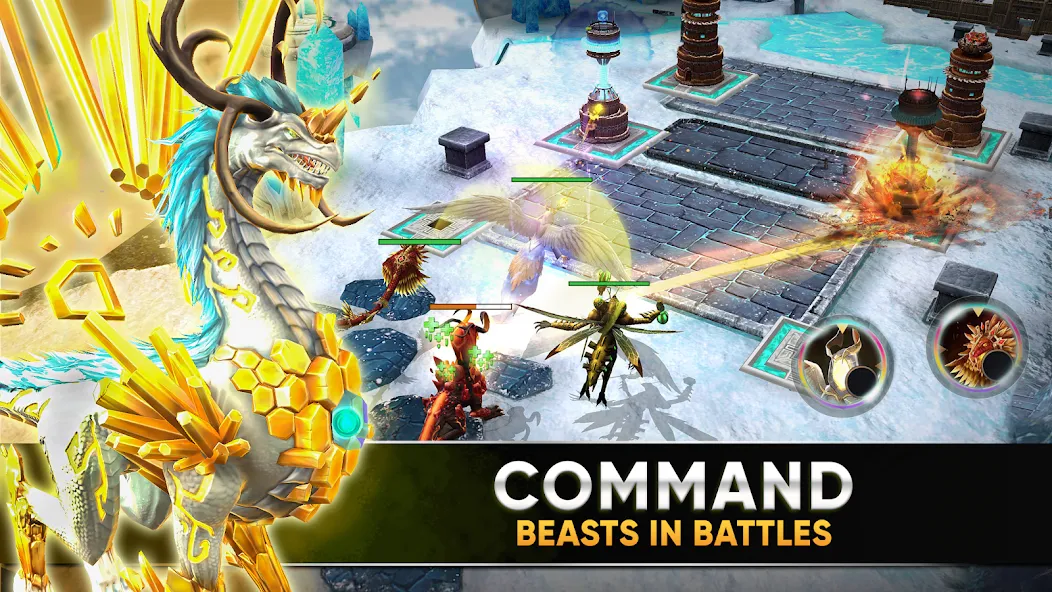 Скачать взломанную Clash of Beasts: Tower Defense (Клэш оф Бистс)  [МОД Menu] — полная версия apk на Андроид screen 2