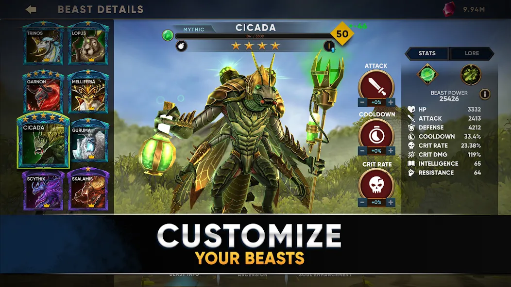 Скачать взломанную Clash of Beasts: Tower Defense (Клэш оф Бистс)  [МОД Menu] — полная версия apk на Андроид screen 4