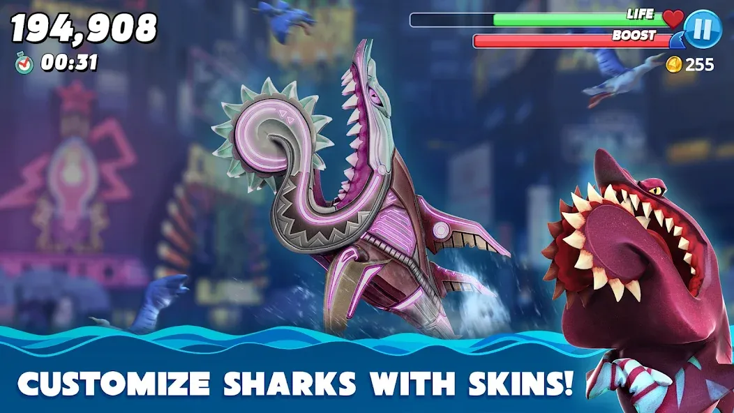 Скачать взлом Hungry Shark World (Хангри Шарк Ворлд)  [МОД Unlocked] — стабильная версия apk на Андроид screen 3