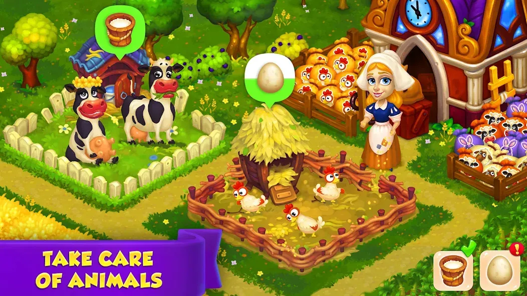 Скачать взлом Royal Farm (Ройал Фарм)  [МОД Unlimited Money] — стабильная версия apk на Андроид screen 2