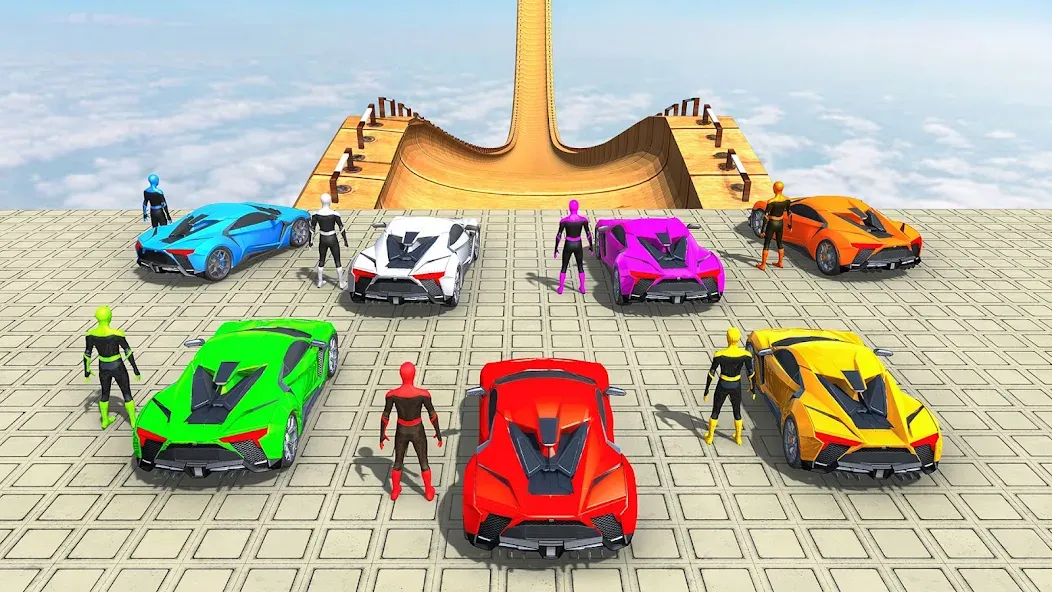 Скачать взлом Mega Ramp Car Games Car Stunts  [МОД Unlimited Money] — стабильная версия apk на Андроид screen 1