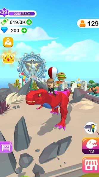 Взломанная Dino Tycoon — 3D Building Game  [МОД Много монет] — полная версия apk на Андроид screen 4