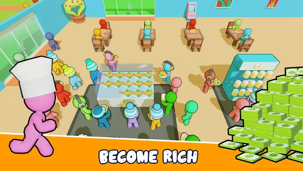 Скачать взломанную Kitchen Fever: Food Tycoon (Китчен Фивер)  [МОД Бесконечные деньги] — полная версия apk на Андроид screen 1