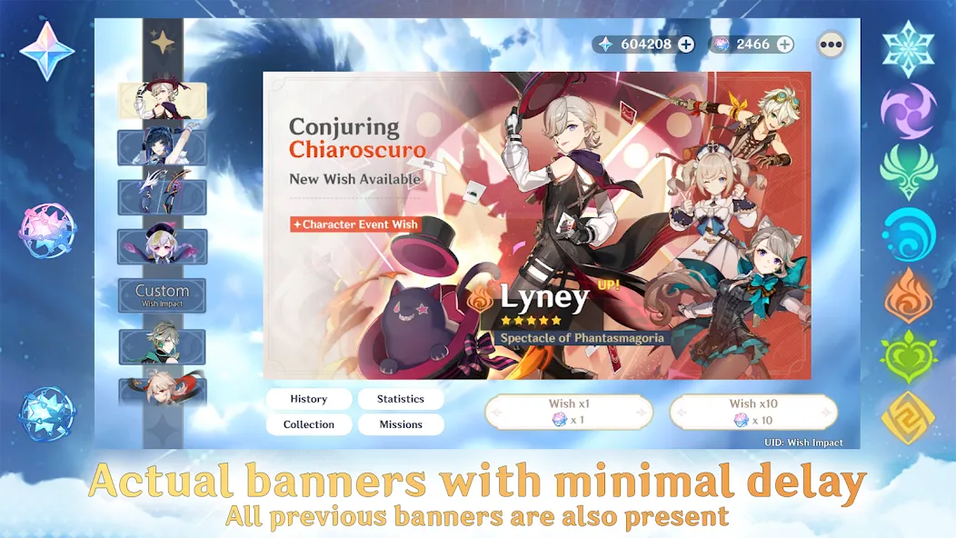 Скачать взломанную Wish Impact: Genshin Wish Sim (Уиш Импакт)  [МОД Menu] — стабильная версия apk на Андроид screen 2