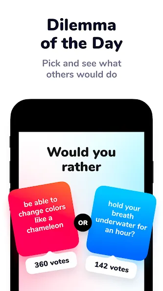 Скачать взломанную Dilemmaly — Would you rather?  [МОД Все открыто] — последняя версия apk на Андроид screen 4