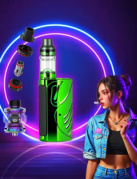 Взлом Virtual Vape Smoke Simulation (Виртуальное имитирование дыма от вэйпа)  [МОД Unlimited Money] — полная версия apk на Андроид screen 3