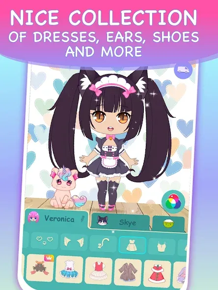 Скачать взлом Chibi Dress Up Games for Girls  [МОД Бесконечные деньги] — полная версия apk на Андроид screen 3