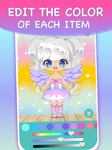 Скачать взлом Chibi Dress Up Games for Girls  [МОД Бесконечные деньги] — полная версия apk на Андроид screen 4