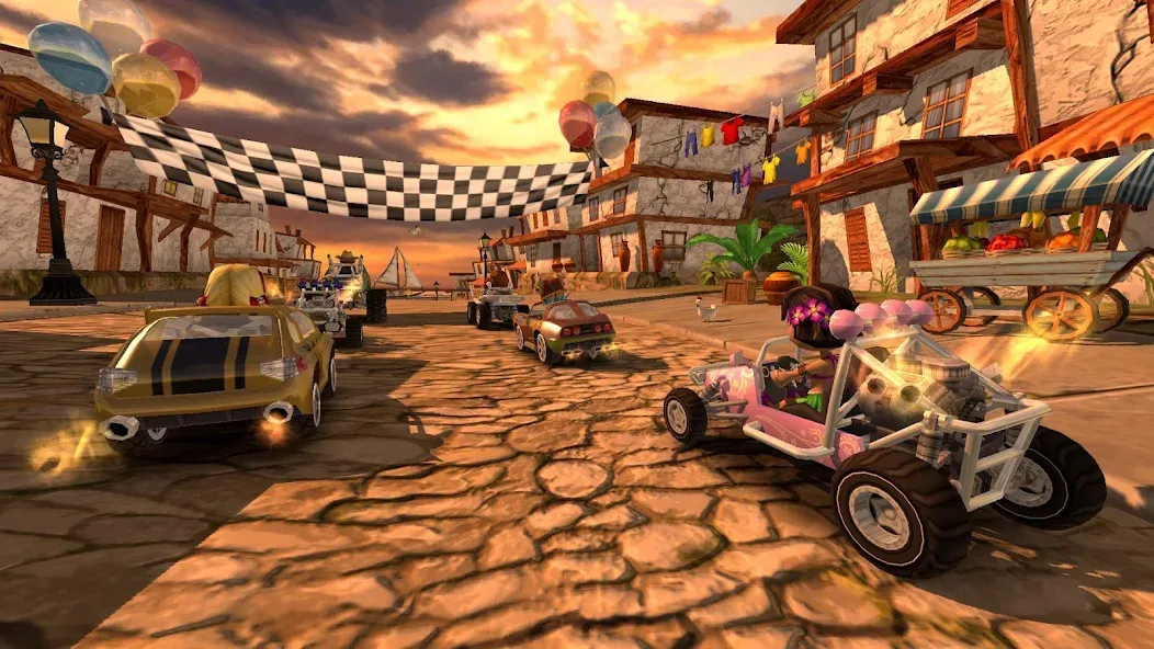 Скачать взломанную Beach Buggy Racing (Бич Багги Рейсинг)  [МОД Menu] — полная версия apk на Андроид screen 1