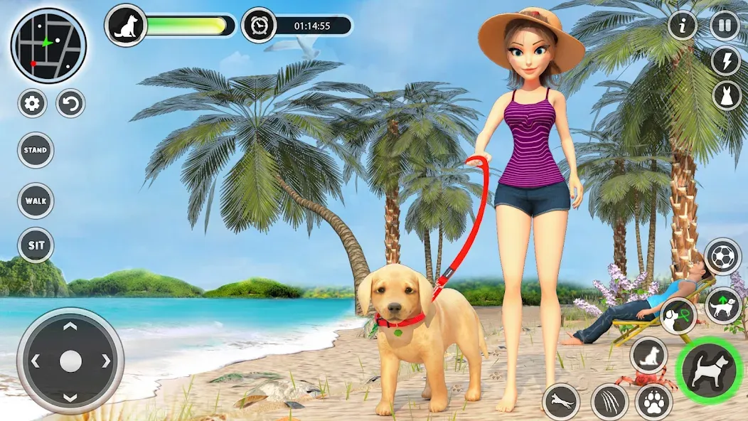 Взломанная Dog Simulator Pet Dog Games 3D  [МОД Много денег] — полная версия apk на Андроид screen 1