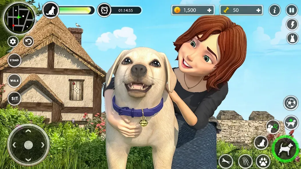 Взломанная Dog Simulator Pet Dog Games 3D  [МОД Много денег] — полная версия apk на Андроид screen 3