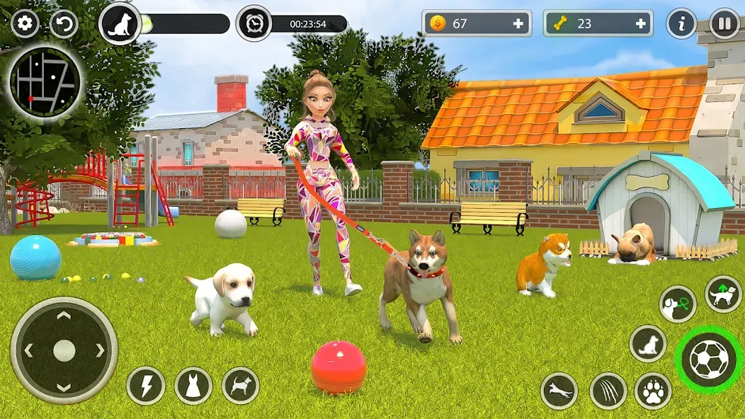 Взломанная Dog Simulator Pet Dog Games 3D  [МОД Много денег] — полная версия apk на Андроид screen 5