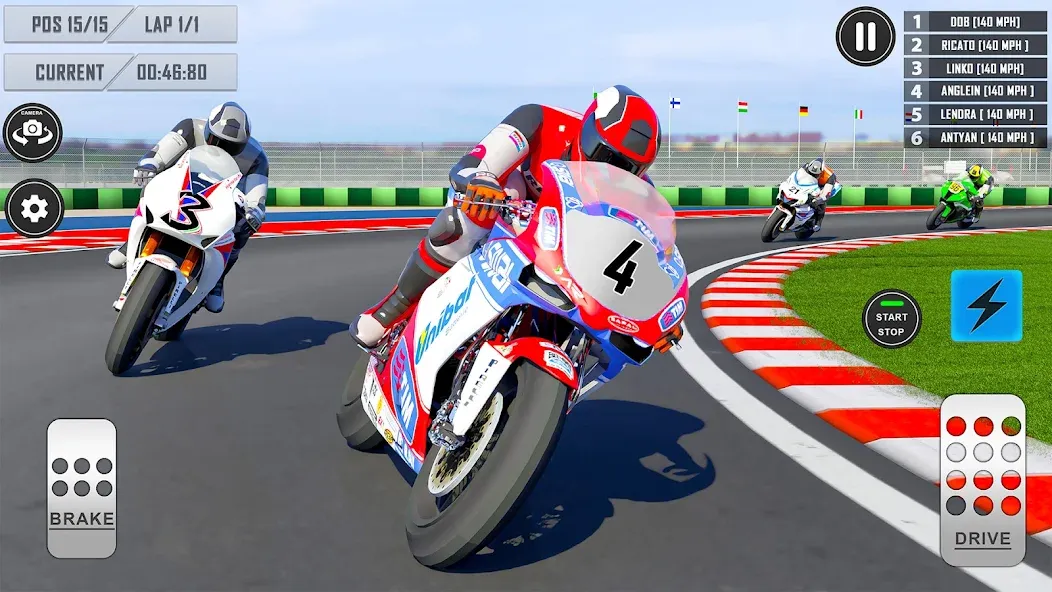 Взломанная 3D Bike Racing Games Offline  [МОД Unlocked] — последняя версия apk на Андроид screen 1